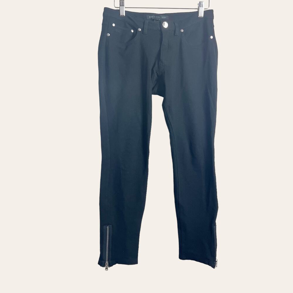 Marc by Marc Jacobs Solid Black Zip Ankle Mid Rise Stretch Jegging Jeans Size 4